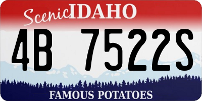 ID license plate 4B7522S