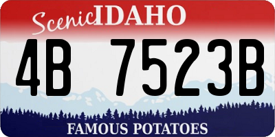 ID license plate 4B7523B