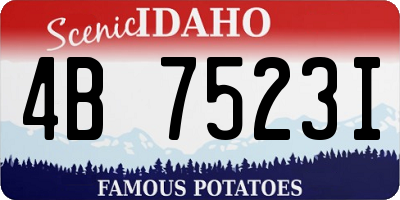 ID license plate 4B7523I