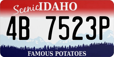 ID license plate 4B7523P