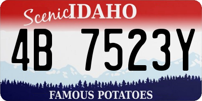 ID license plate 4B7523Y