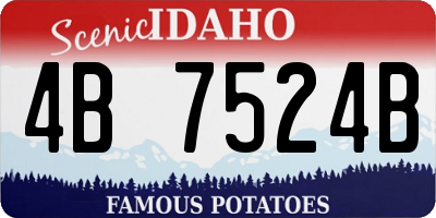 ID license plate 4B7524B