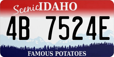 ID license plate 4B7524E