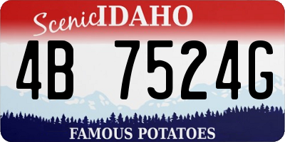 ID license plate 4B7524G