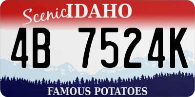 ID license plate 4B7524K