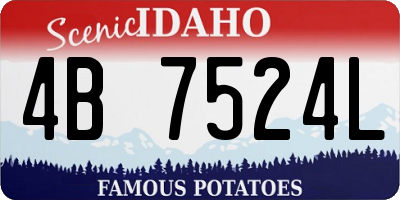 ID license plate 4B7524L