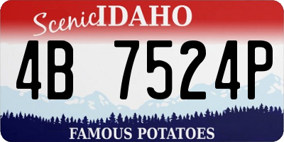 ID license plate 4B7524P
