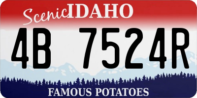 ID license plate 4B7524R