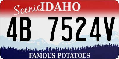 ID license plate 4B7524V