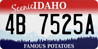 ID license plate 4B7525A