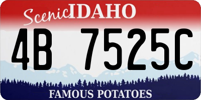ID license plate 4B7525C