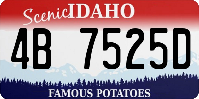 ID license plate 4B7525D