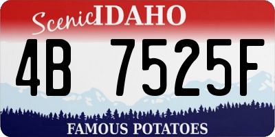 ID license plate 4B7525F
