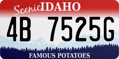 ID license plate 4B7525G