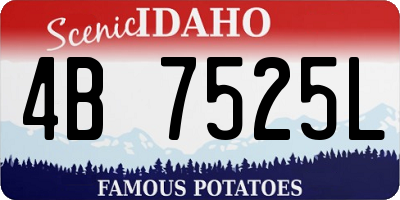 ID license plate 4B7525L