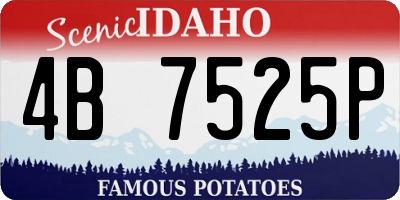 ID license plate 4B7525P