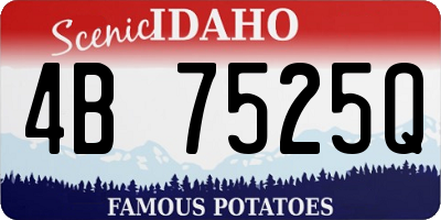 ID license plate 4B7525Q