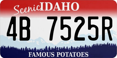 ID license plate 4B7525R