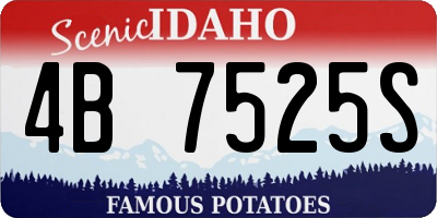 ID license plate 4B7525S