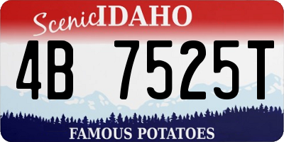 ID license plate 4B7525T