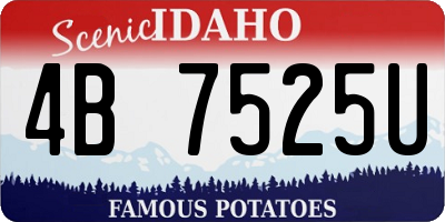 ID license plate 4B7525U