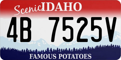 ID license plate 4B7525V