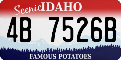 ID license plate 4B7526B