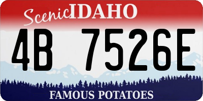 ID license plate 4B7526E