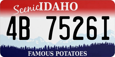 ID license plate 4B7526I