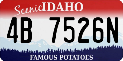ID license plate 4B7526N