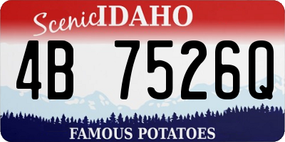 ID license plate 4B7526Q