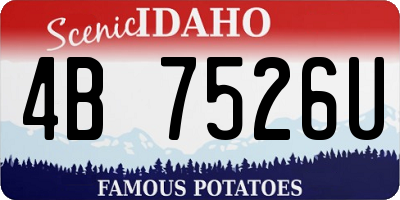 ID license plate 4B7526U