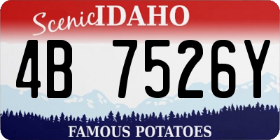 ID license plate 4B7526Y