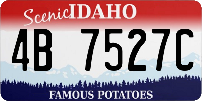ID license plate 4B7527C