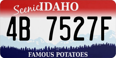 ID license plate 4B7527F