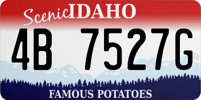 ID license plate 4B7527G