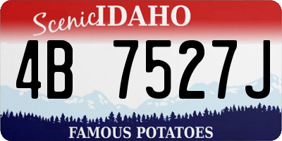 ID license plate 4B7527J