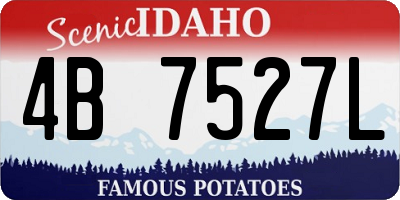ID license plate 4B7527L