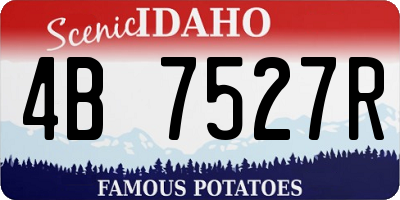 ID license plate 4B7527R