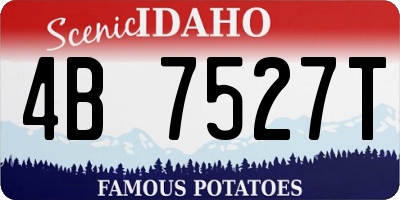 ID license plate 4B7527T