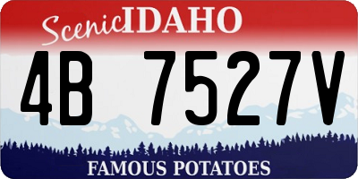 ID license plate 4B7527V