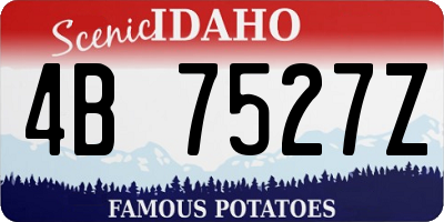 ID license plate 4B7527Z