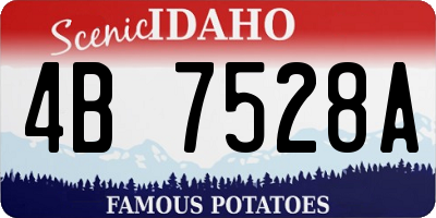 ID license plate 4B7528A