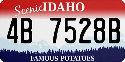 ID license plate 4B7528B