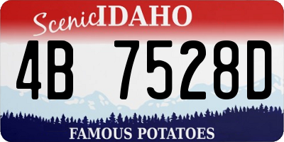 ID license plate 4B7528D