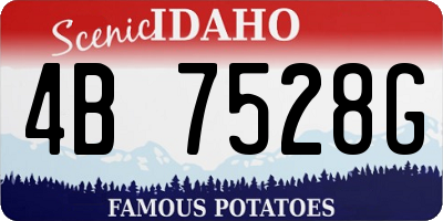 ID license plate 4B7528G