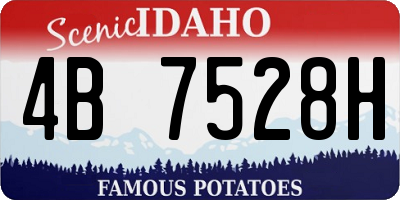 ID license plate 4B7528H