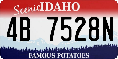 ID license plate 4B7528N