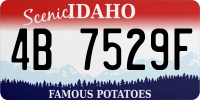 ID license plate 4B7529F