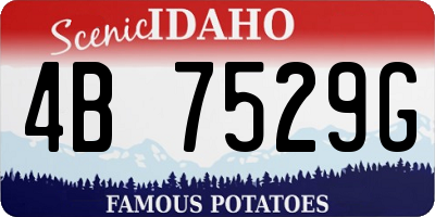 ID license plate 4B7529G